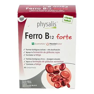 Ferro b12 forte 45 comprimidos, Physalis
