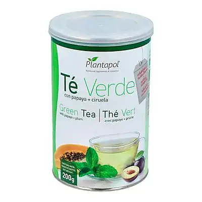 Té verde con papaya y ciruela instantan 200 g, Plantapol