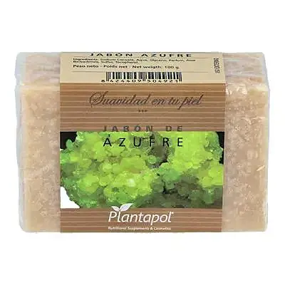 Jabón natural de azufre 100 g, Plantapol