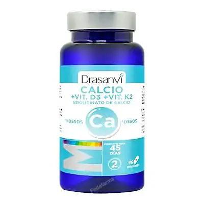 Mineral calcio vit D3+K2 90 comprimidos, Drasanvi