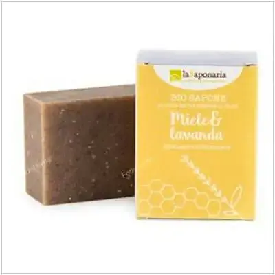 Jabón en pastilla miel y lavanda 100 g, La Saponaria