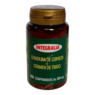 Levadura de cerveza+germen de trigo 280 comprimidos, Integralia