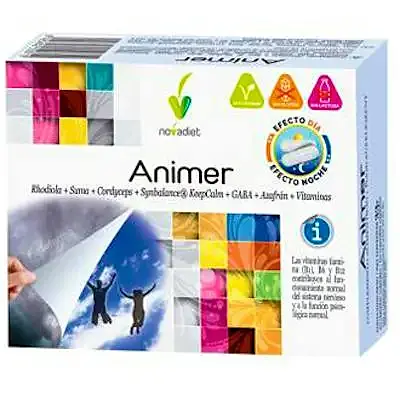 Animer 60 cápsulas vegetales, Novadiet