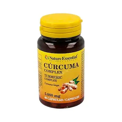 Cúrcuma 5000mg+vitamina c+pimienta 60 cápsulas, Nature Essential