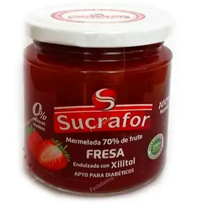 Mermelada de fresa 70% fruta 0% azúcar 260 g, Sucrafor