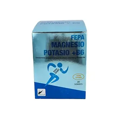 Fepa sport magnesio+potasio+B6 naranja 20 sobres, Fepadiet