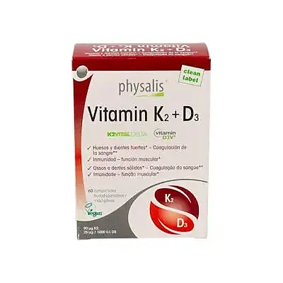 Vitamin K2+D3 60 comprimidos, Physalis