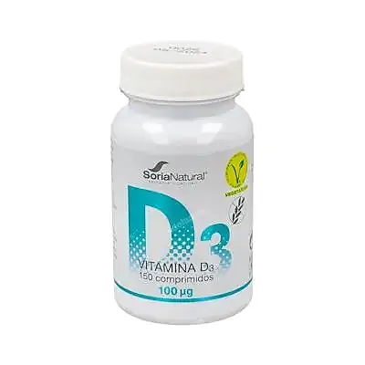 Vitamina d3 100ug 150 comprimidos, Soria Natural