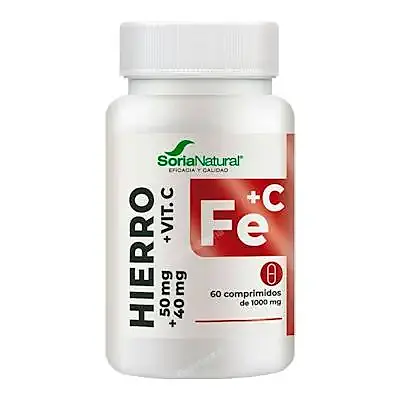 Hierro+vitamina c liberacion sost. soria n 60 comprimidos, Soria Natural