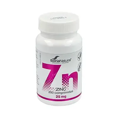 Zinc liberacion sostenida 25 mg soria natur 200 comprimidos, Soria Natural