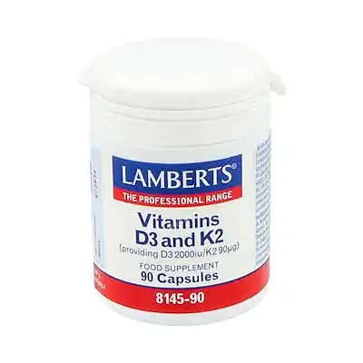 Vitamina d3+k2 2000iu/90ug 90 cápsulas, Lamberts