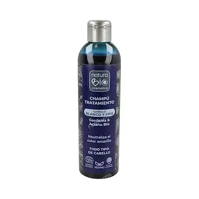 Champú tratamiento cabello blanco y gris gardenia & aciano BIO, Naturabio