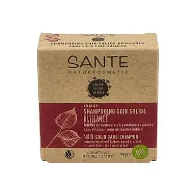 Champú solido brillo family abedul & proteína vegetal BIO, Sante Naturkosmetik