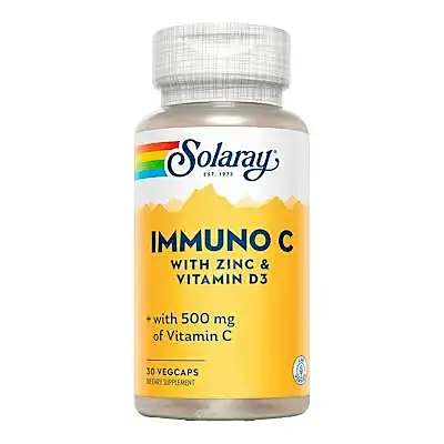 Immuno c zinc d3 30 cápsulas vegetales, Solaray