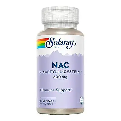 Super nac N acetil cisteina 600 mg 60 cápsulas vegetales, Solaray