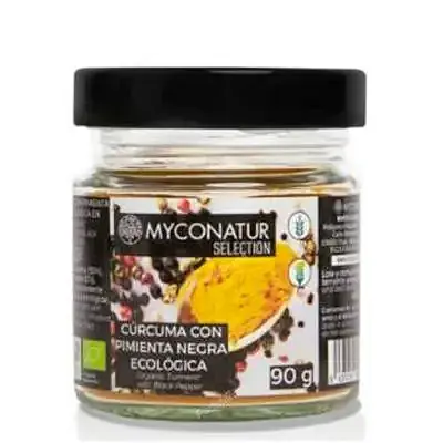Cúrcuma+pimienta BIO 90 g, Myconatur