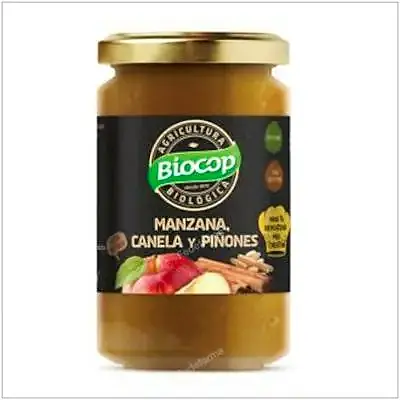 Compota de manzana canela y piñones BIO 280 g, Biocop