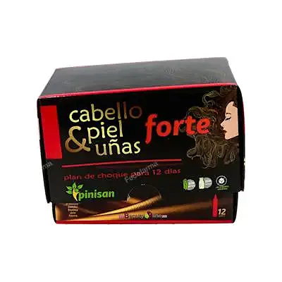 Cabello piel y uñas forte beautyline 12 viales, Pinisan