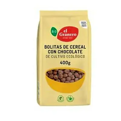 Bolitas cereales chocolate BIO 300 g, El Granero