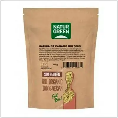 Harina de cañamo sin gluten BIO 300 g, Naturgreen