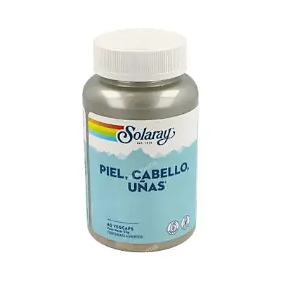 Piel cabello uñas 60 cápsulas vegetales, Solaray