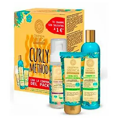 Oblepikha set curly champú +gel rizos+espuma, Natura Siberica