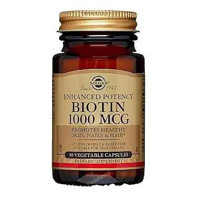 Biotina 1000 mcg 50 cápsulas, Solgar