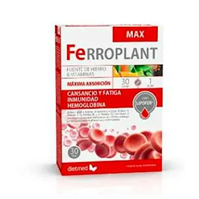 Ferroplant max 30 comprimidos, Dietmed