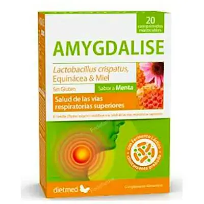 Amigdalise masticable 20 comprimidos, Dietmed