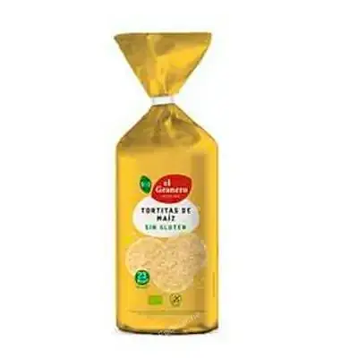 Tortitas de maiz sin gluten BIO 130 g, El Granero