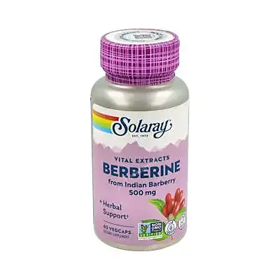 Super berberine 500 mg 60 cápsulas vegetales, Solaray
