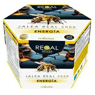 Regal abeja energía jalea real 2000 20 viales, Novadiet