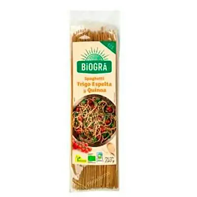 Espagueti de espelta y quinoa BIO 250 g, Biogra