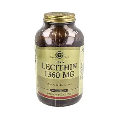 Lecitina de soja 1360 mg 180 perlas, Solgar