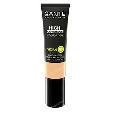 Maquillaje fluido alta cobertura 01 cool ivory, Sante Naturkosmetik