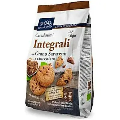 Galleta trigo sarraceno chips choco integral BIO 300 g, Sottolestelle