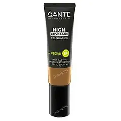 Maquillaje fluido alta cobertura 08 warm chesnut 25 ml, Sante Naturkosmetik