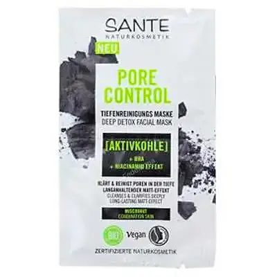 Mascarilla pore control detox carbón activo-bha 8 ml, Sante Naturkosmetik