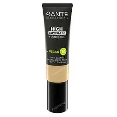 Maquillaje fluido alta cobertura 02 warm ivory, Sante Naturkosmetik