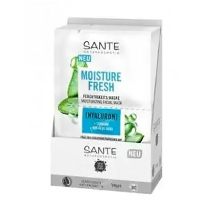 Display mascarilla fresh hidratación ácido hialurónico-aloe 10 x 8 ml, Sante Naturkosmetik