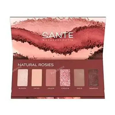 Sombra ojos paleta 6 colores rosy shades sante, Sante Naturkosmetik