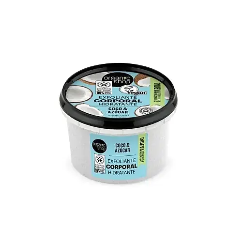 Exfoliante corporal hidratante de coco 250 ml, Organic Shop