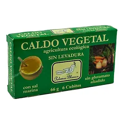 Caldo vegetal sin levadura 6ubitosx BIO 66 g, Integralia
