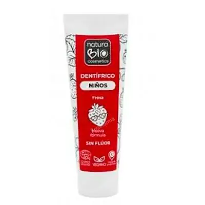Dentífrico niños fresa sin fluor cosmetics 75 ml, Naturabio