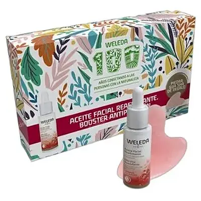 Set sérum facial reafirmante de granada piedra gua sha, Weleda