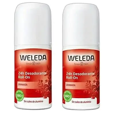 Desodorante rollon granada 24H 2 x 50 ml, Weleda