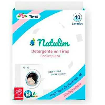 Detergente floral tiras 40 tiras BIO, Natulim