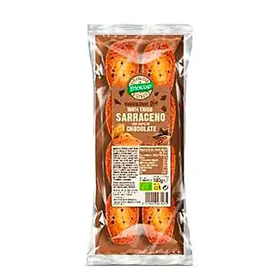 Madalenas de trigo sarraceno chips choco BIO 180 g, Biocop