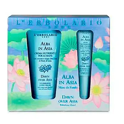 Amanecer sobre asia kit manos fabulosas (crema manos 50 ml+ aceite nutritivo uñas-cuticula ) 75 ml, L'Erbolario