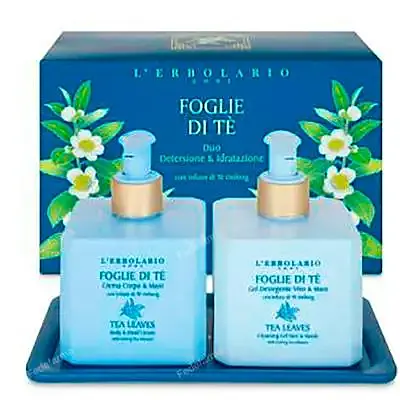 Hojas de té crema cuerpo-manos+gel cara-manos 2 x 250 ml, L'Erbolario